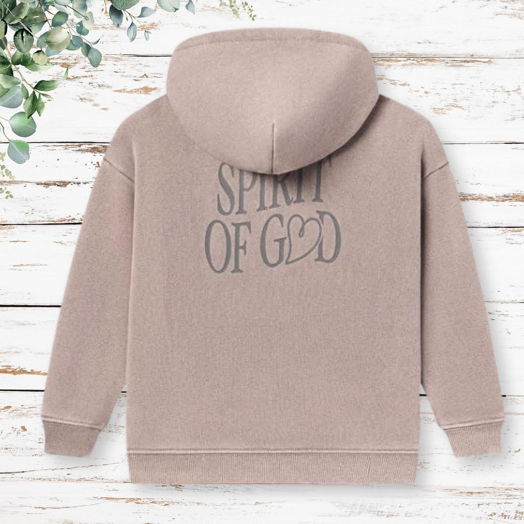 Spirit of God Children's Hoodie - back flat lay showing Spirit of God graphic