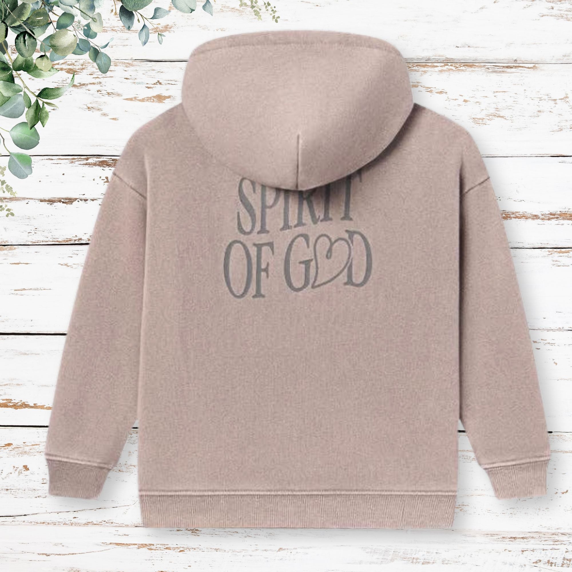 Spirit of God Children's Hoodie - back flat lay showing Spirit of God graphic