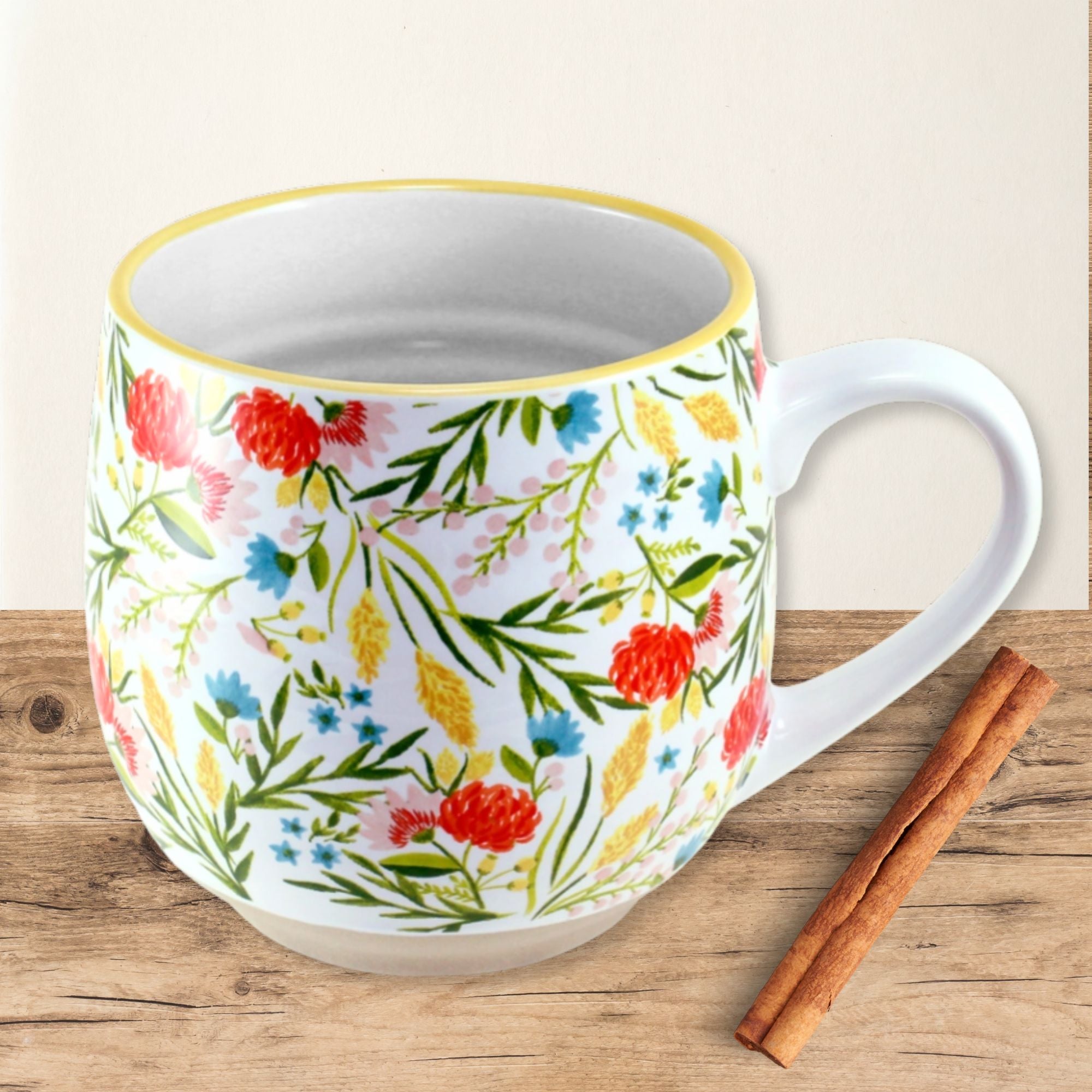 God Will Make a Way floral mug exterior showing vibrant wildflower design