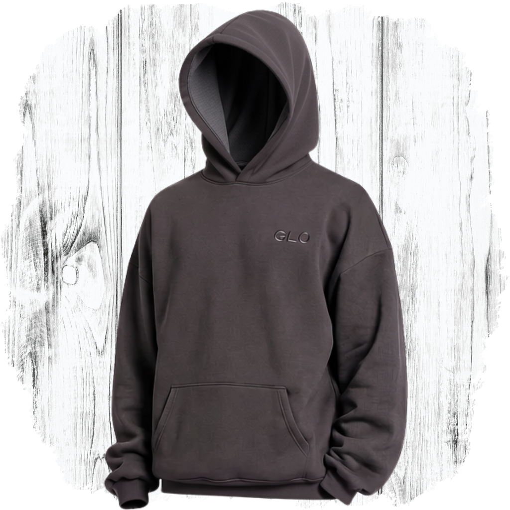 GLO Forgiven Hoodie Dark Shadow front view