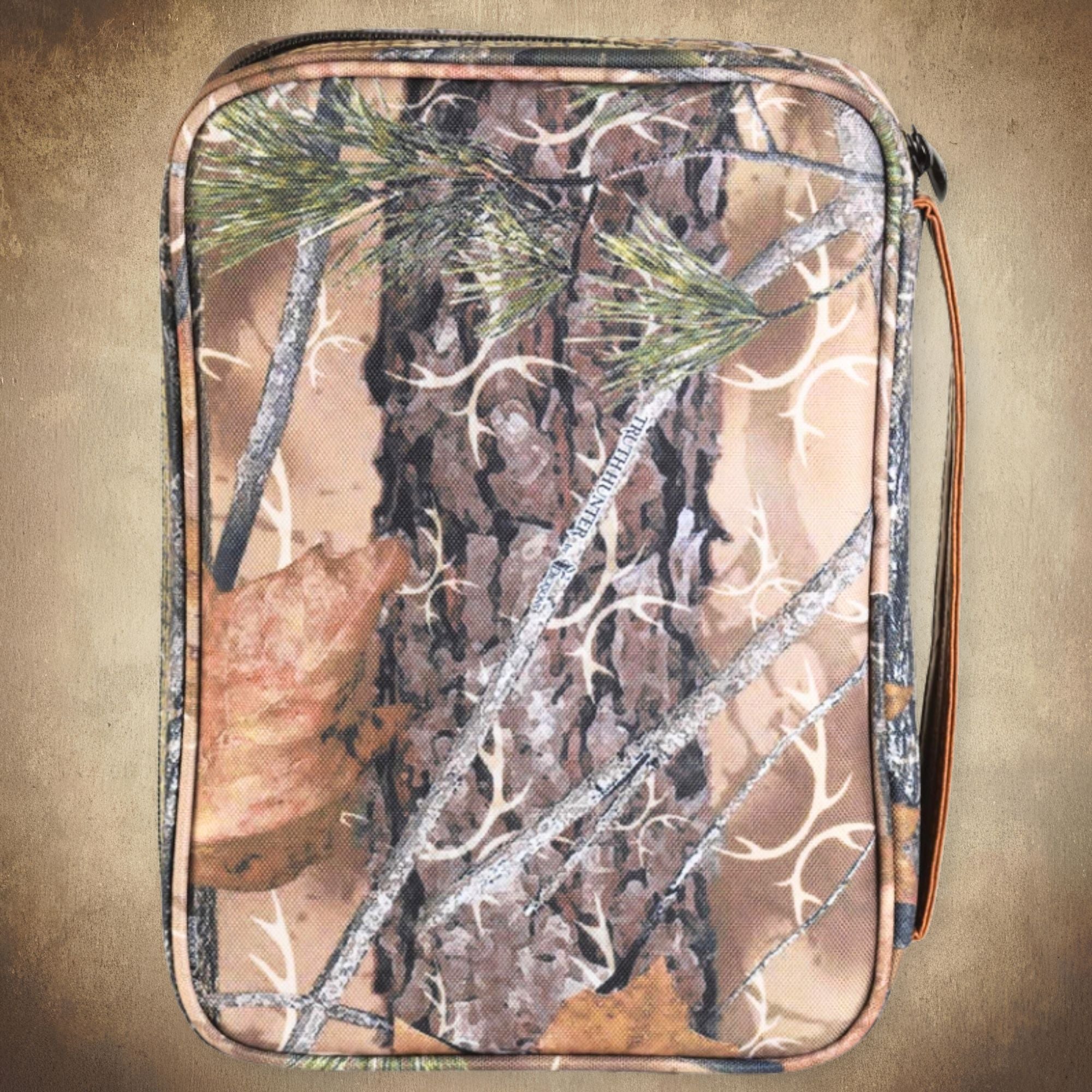 Hunters Prayer Bible Case back view with camo exterior