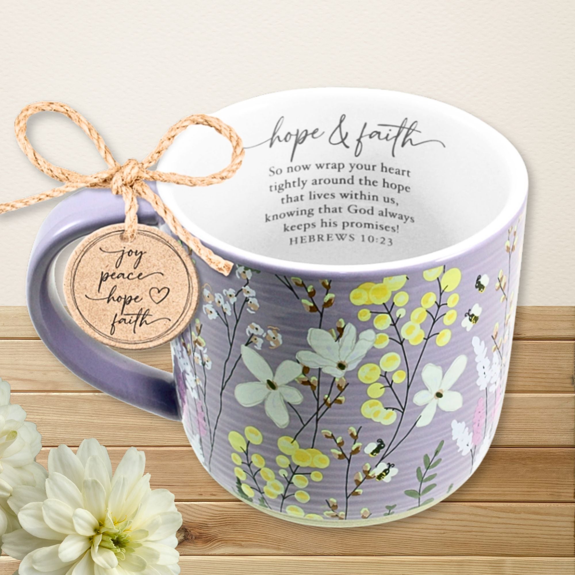 Hope & Faith Floral Mug