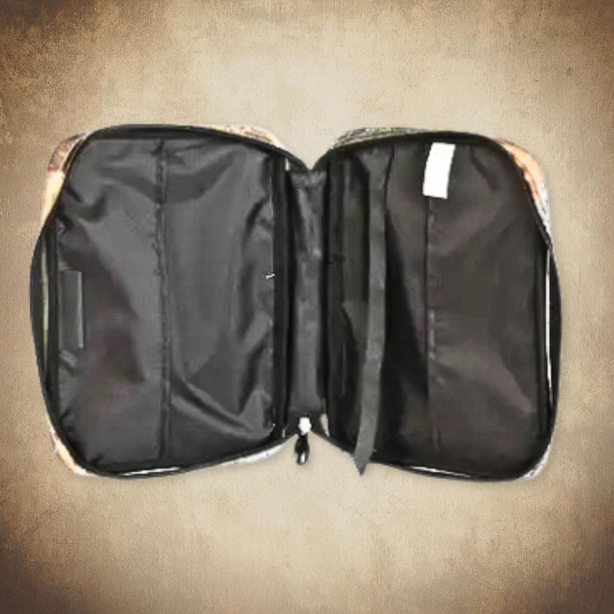 Hunters Prayer Bible Case open interior view showing pockets
