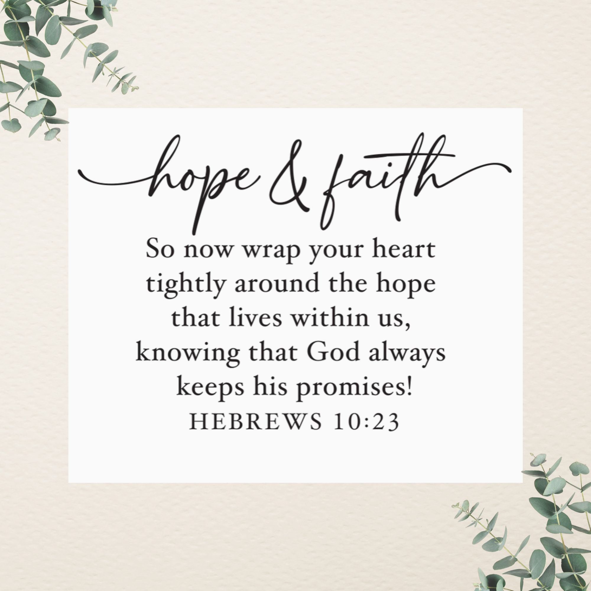 Hope & Faith Floral Mug