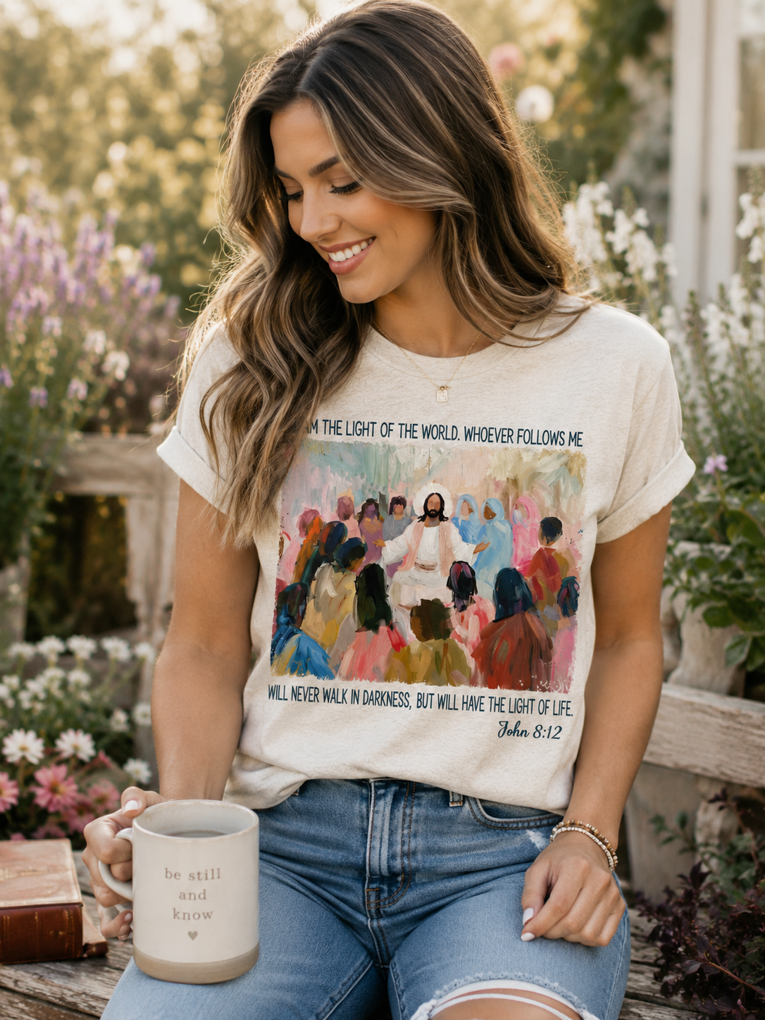 Light of the World John 8:12 T-Shirt