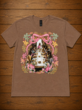 The Last Supper Floral Pink Bow T-Shirt