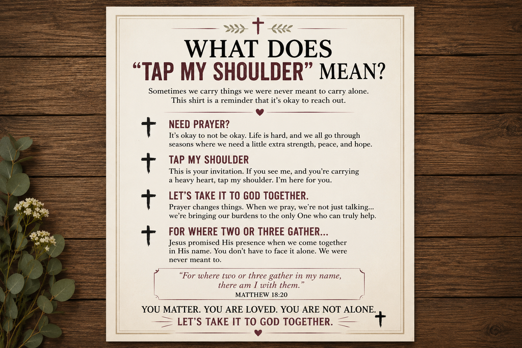 Need Prayer? Tap My Shoulder Tee