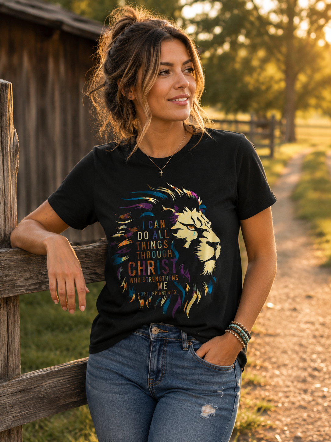 Lion of Judah I Can Do All Things Through Christ T-Shirt – Philippians 4:13