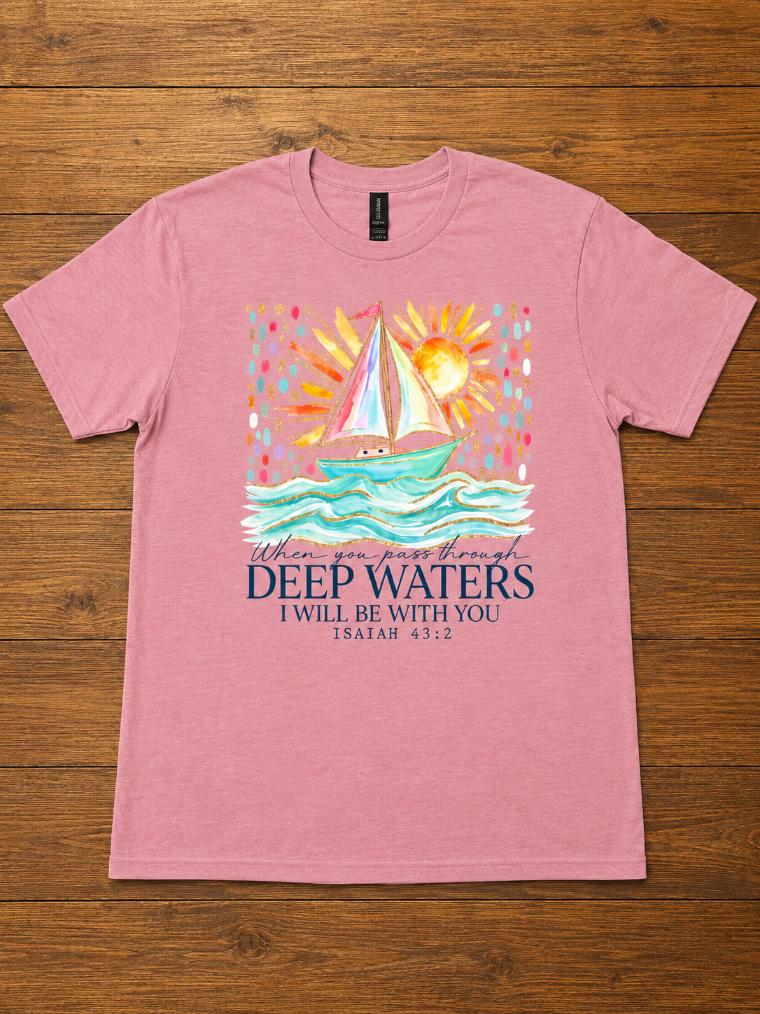 Deep Waters Isaiah 43:2 T-Shirt