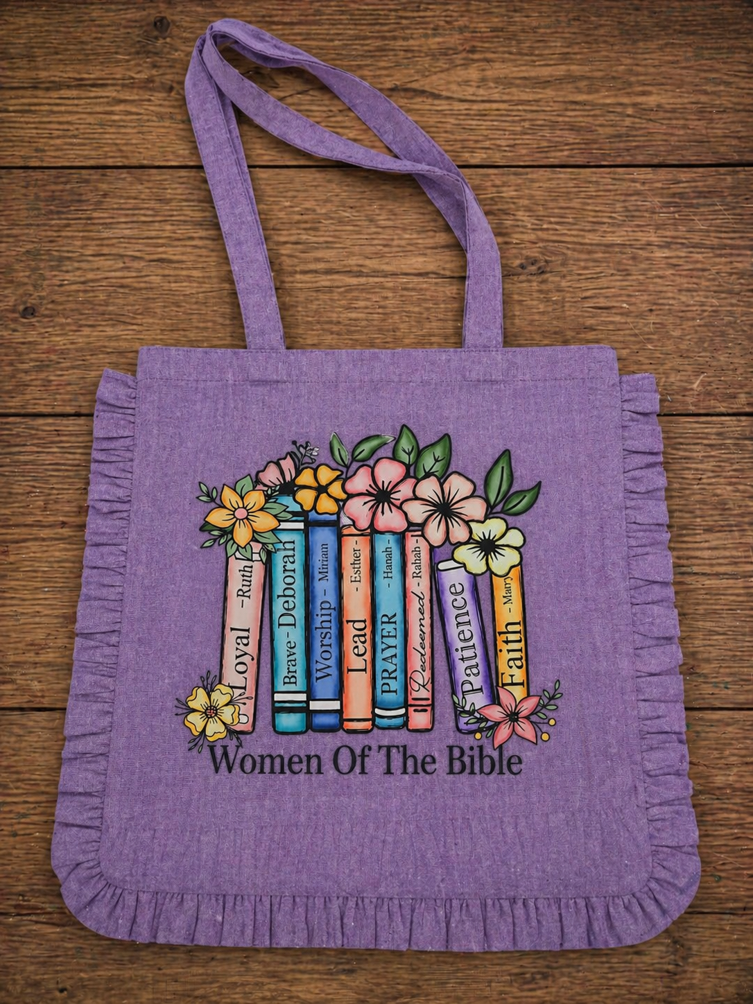 Women of the Bible Ruffle Tote Bag