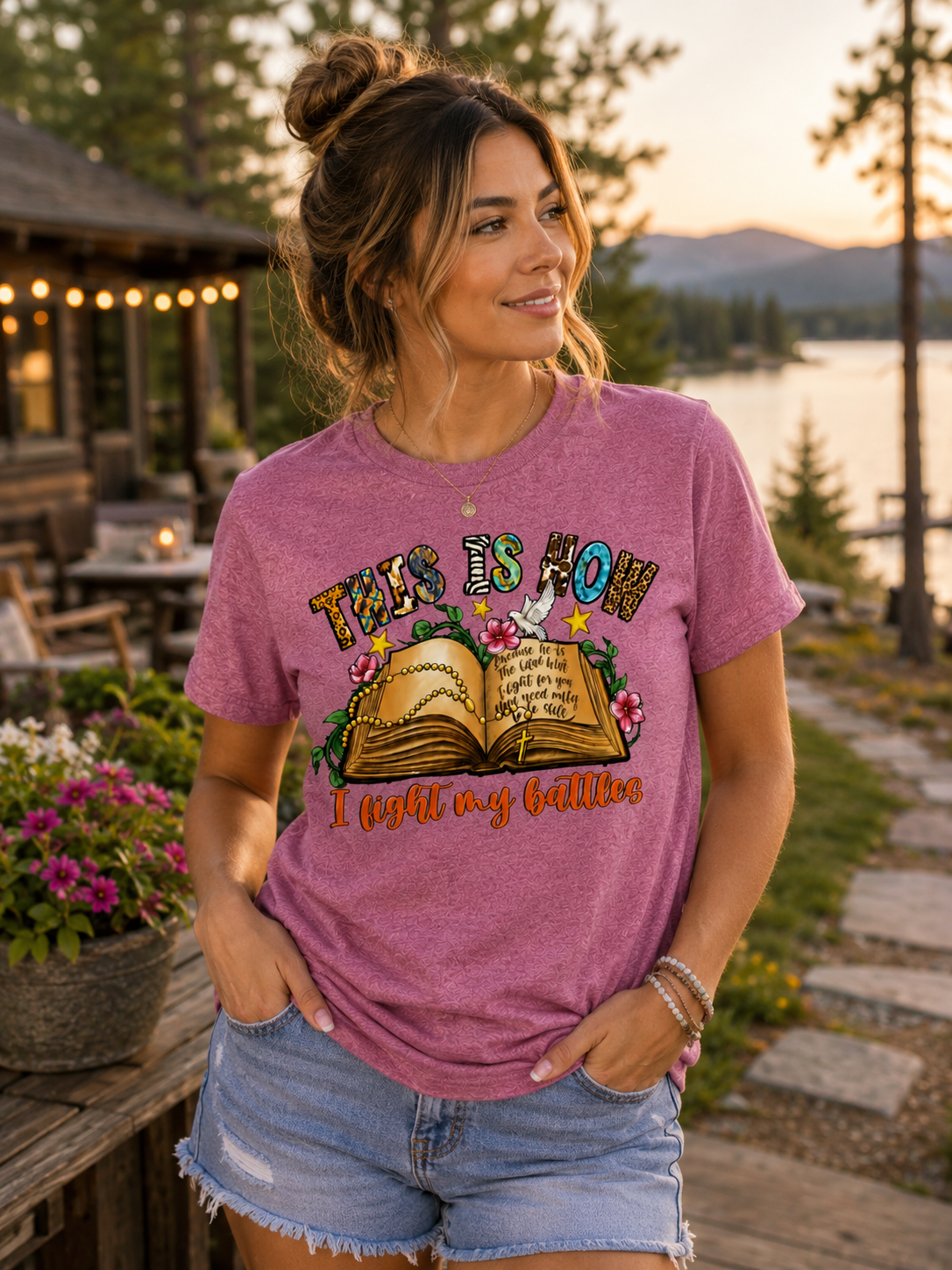 This Is How I Fight My Battles T-Shirt – Christian Faith Bible Tee