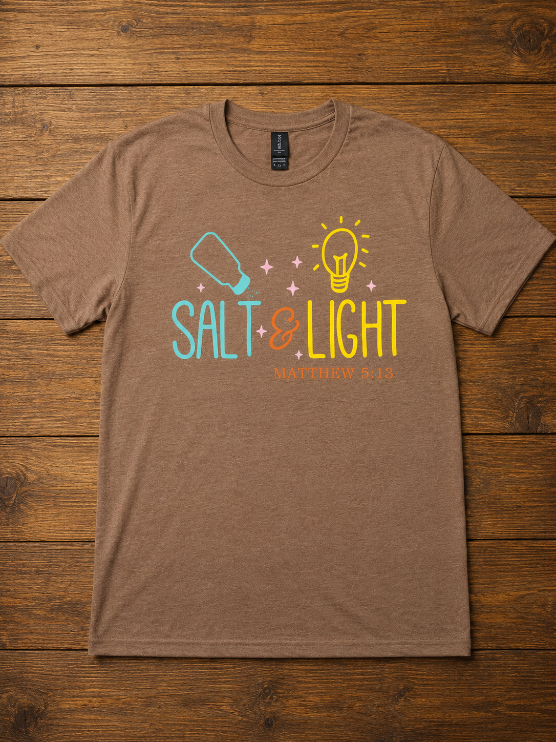 Salt & Light T-Shirt – Matthew 5:13 Christian Faith Tee