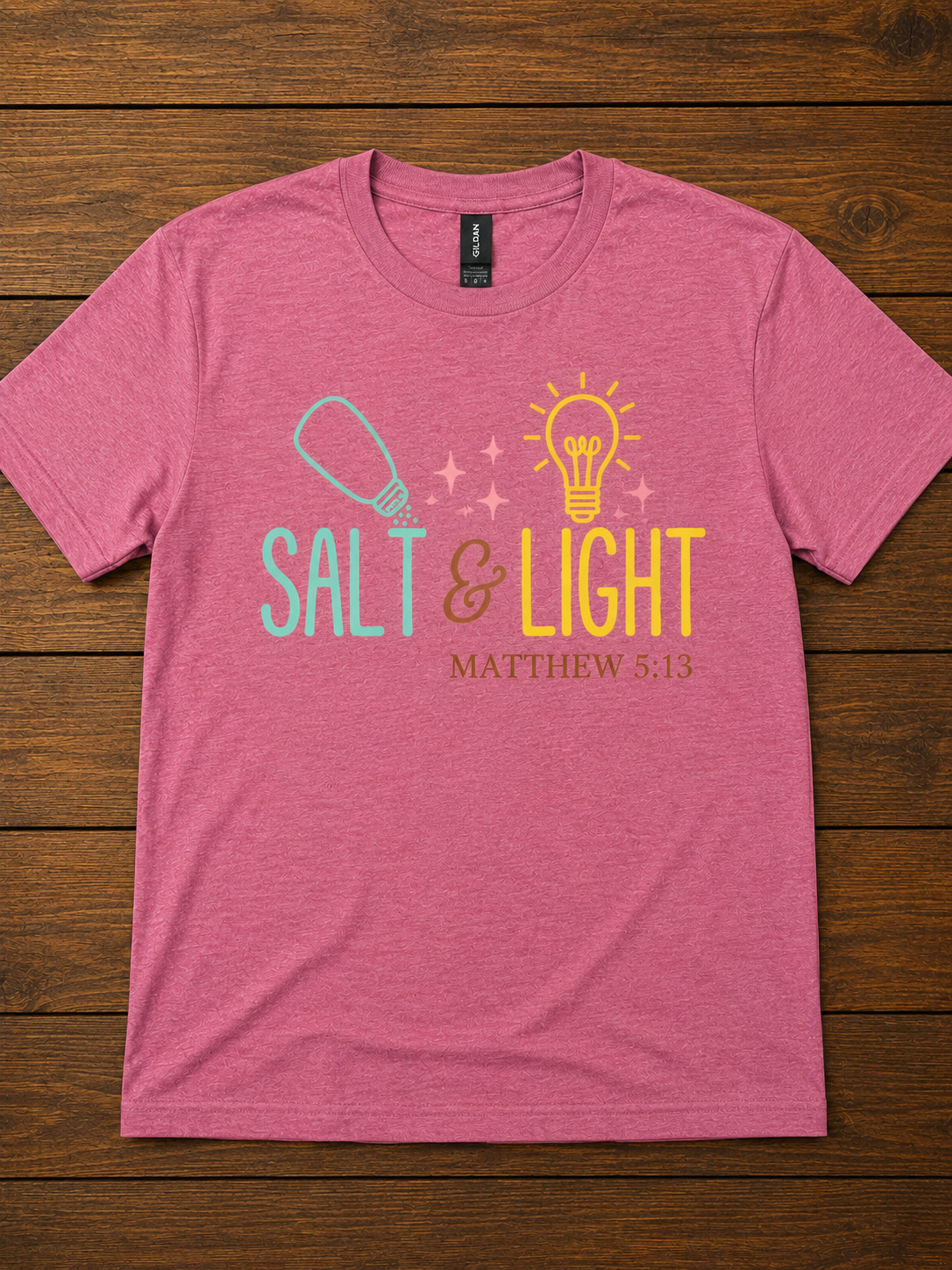 Salt & Light T-Shirt – Matthew 5:13 Christian Faith Tee