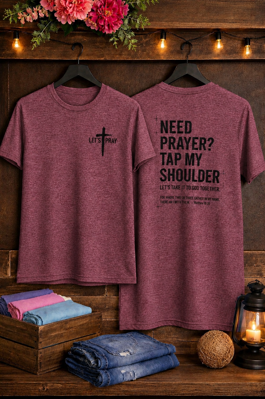 Need Prayer? Tap My Shoulder T-Shirt