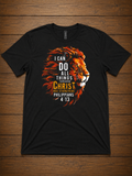 Fiery Lion of Judah I Can Do All Things Through Christ T-Shirt – Philippians 4:13