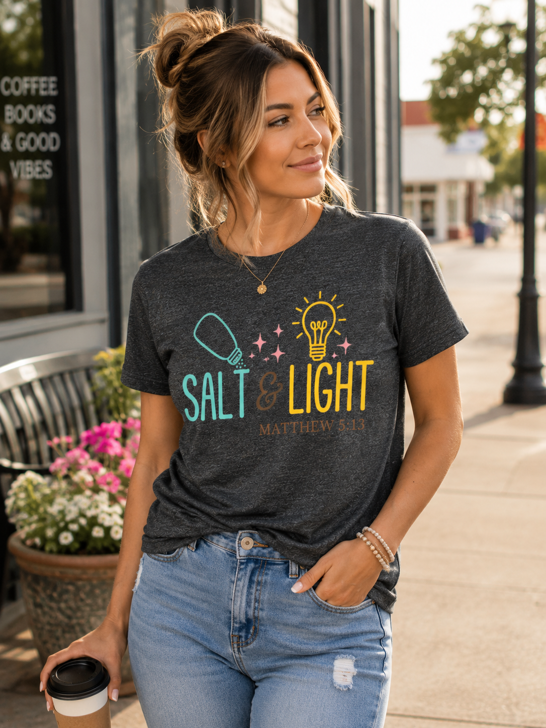 Salt & Light T-Shirt – Matthew 5:13 Christian Faith Tee